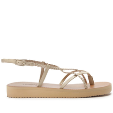 Sandália Flatform Nude Anacapri Amarração Valentina