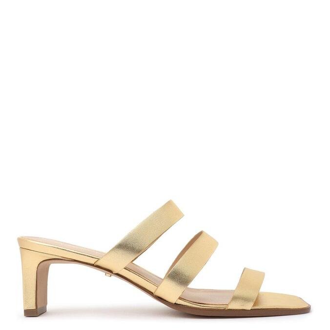 sandalia arezzo dourada