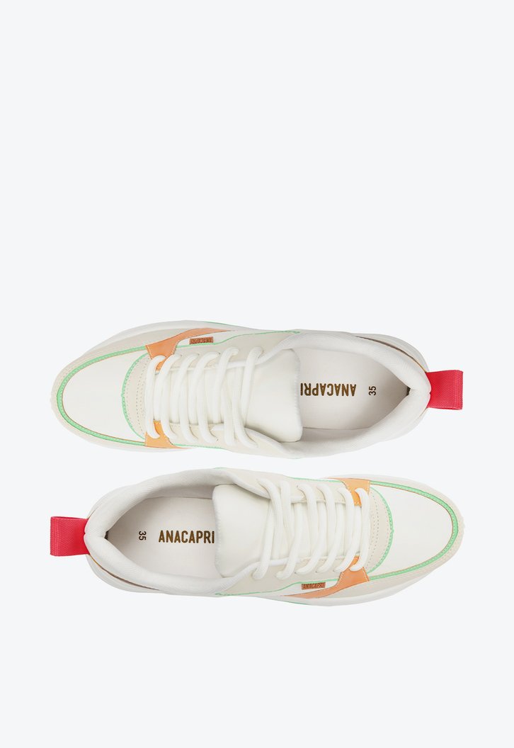 Tênis Branco E Multicolor Anacapri Sporty Recortes