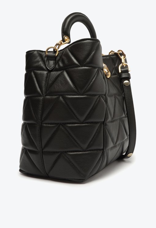 Bolsa Hobo  Believe Matelassê Couro Preta
