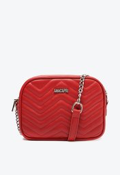 Bolsa Crossbody Vermelha Anacapri Média Matelassê Zig Zag