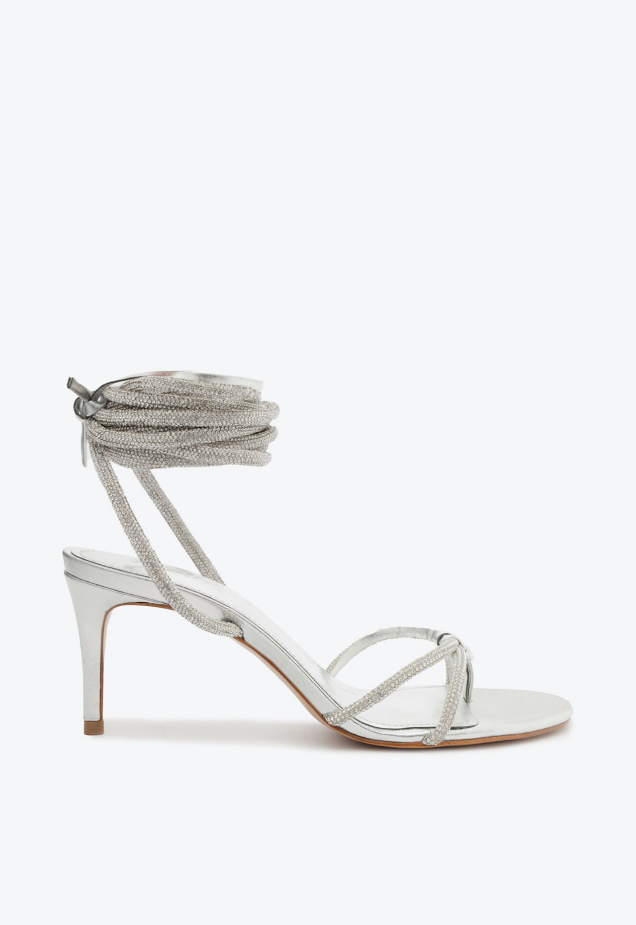 Sandália Prata Schutz Salto Médio Devon | ZZ MALL
