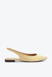 Sapatilha Amarela Anacapri Slingback Bico Fino