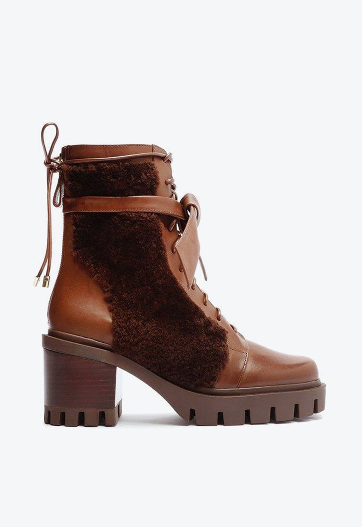 Shearling Clarita Combat Mousse/Sienna