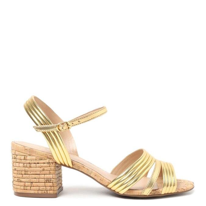 sandalia arezzo dourada