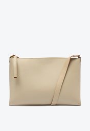 Crossbody Branca Anacapri Couro Cora Média