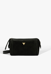 Bolsa Média Couro Preta