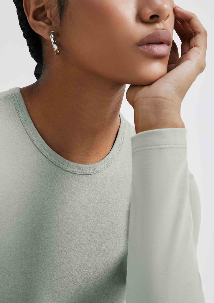 Blusa Verde Hering Básica Manga Longa Slim