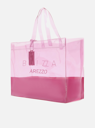 Bolsa Shopping Rosa Vinil Liz Logo Grande