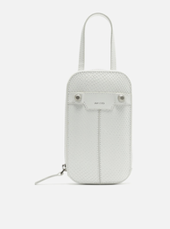 Mini Porta-celular Bag Branca Arezzo Couro Snake Mafe