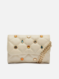 Mini Bag Branca Arezzo Couro Mizz Stones New