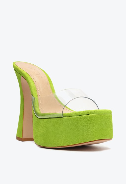 SANDÁLIA MULE VERDE SCHUTZ VINIL