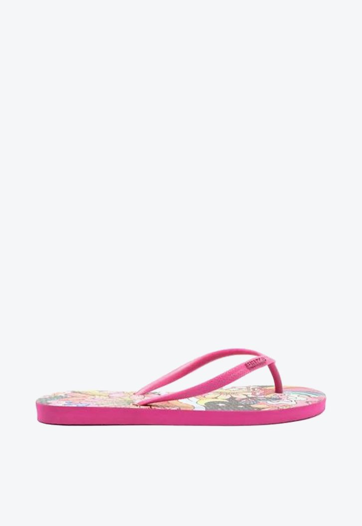 Chinelo De Dedo Roxo Brizza  Estampa Triya