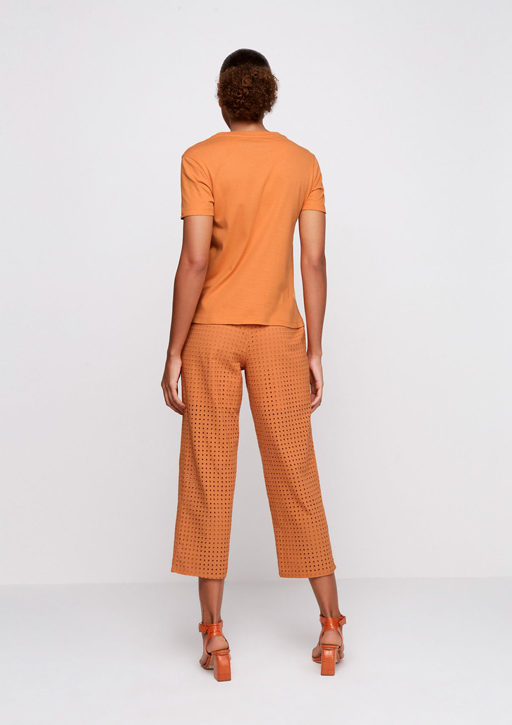 Blusa Laranja Dzarm Manga Curta