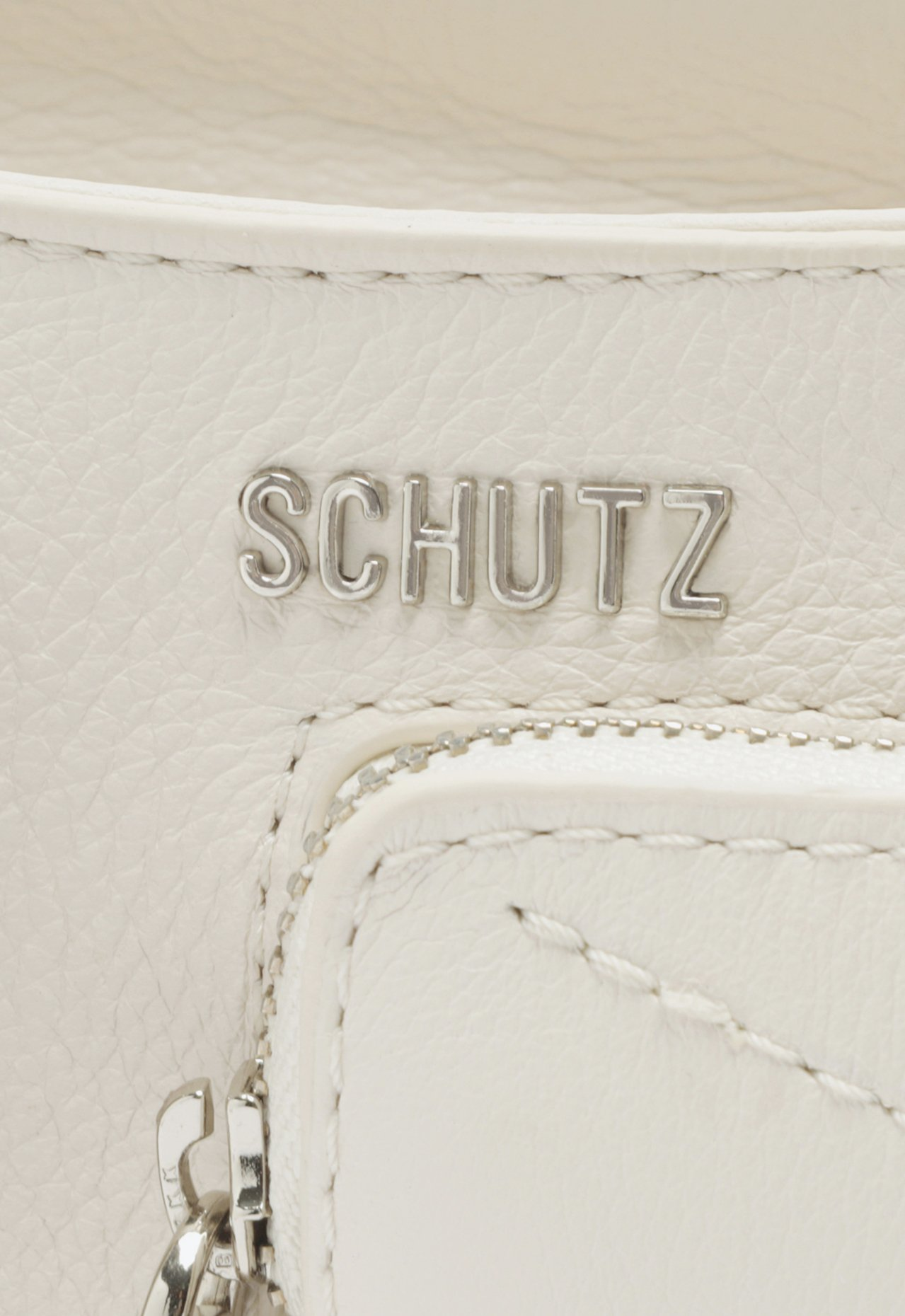 美品MC L – It Shall Be Bolsa Branca Schutz Média Shoulder Agatha Couro | ZZ MALL