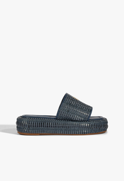 Chinelo Plataforma Azul
