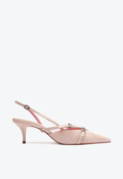 Sapato Scarpin Rosa Schutz Slingback Veronica Couro