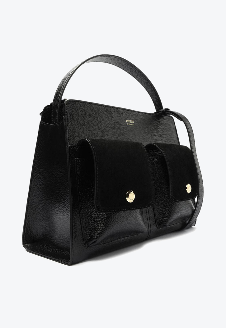 Bolsa Preta Arezzo Tote Emily Grande