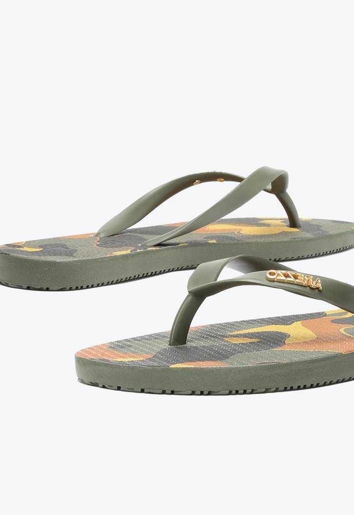 Chinelo De Dedo Verde Brizza Camuflado