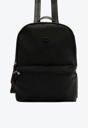 Mochila Preta Anacapri Média Nylon Estampa Interna