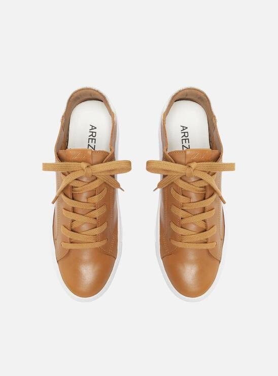 TÊNIS FLATFORM MARROM AREZZO AMARRAÇÃO