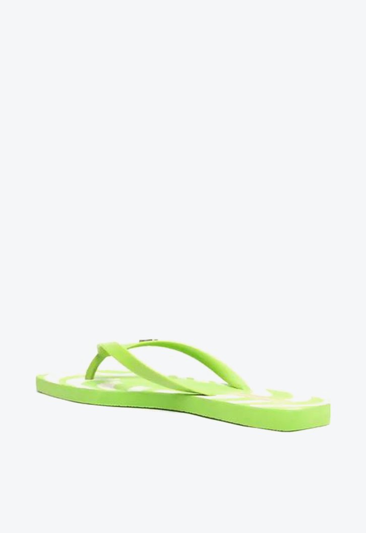 Chinelo De Dedo Verde Estampado Brizza Square E Bag