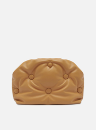 Clutch Nude Arezzo Couro Média Soft Botões