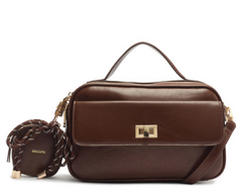 Bolsa Tiracolo Média Bag Charm Atacador Marrom | ZZ MALL