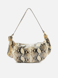 Bolsa Hobo Arezzo Snake Grande Metais