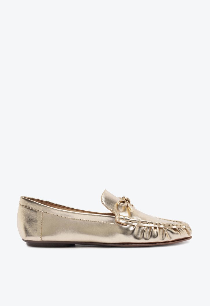 Mocassim Gardena Laço Dourado