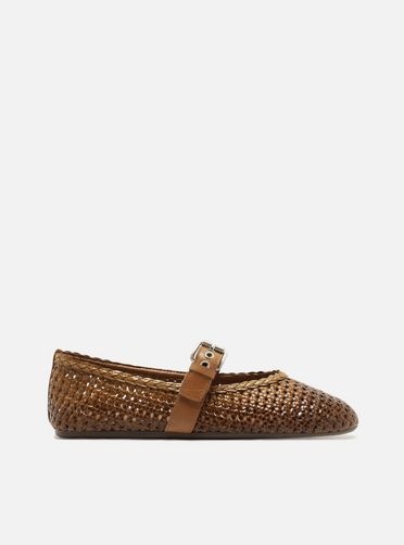 Sapatilha Marrom Bico Redondo Fivela Tressê | ZZ MALL