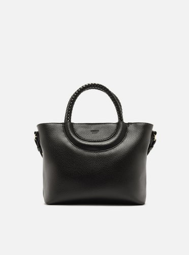 【tenon】 tote bag （BLACK） Bolsa Tote Preta Média Alça Trançada | ZZ MALL