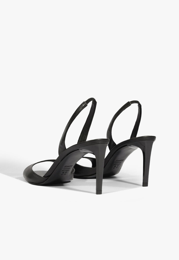 Sandália Scarlet Sling Mid Couro Preta