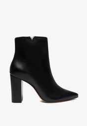 Bota Preta Schutz Triangle Salto Bloco Couro