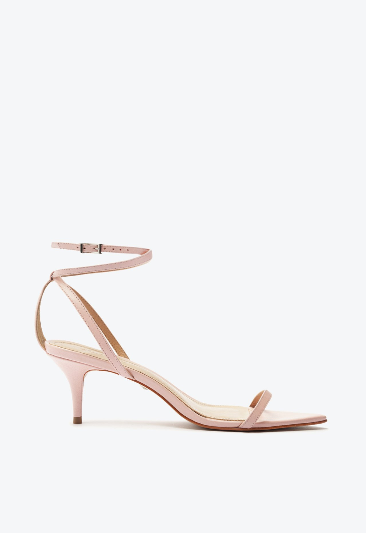 Sandália Rosa Clara Schutz Salto Baixo Silvia Couro | ZZ MALL