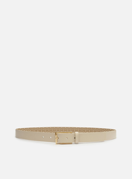 Cinto Off-white Arezzo Couro Médio Fivela Liso