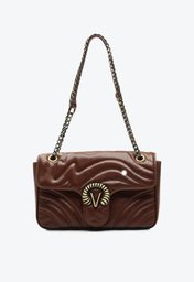 Bolsa Tiracolo Marrom Vicenza Lily Média