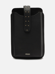 Mini Bag Tiracolo Porta-celular Preta Arezzo Couro Basic