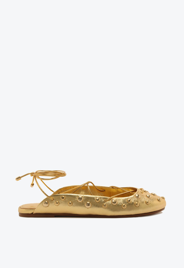さと Sapatilha Dourada Schutz Couro Cravejada | ZZ MALL