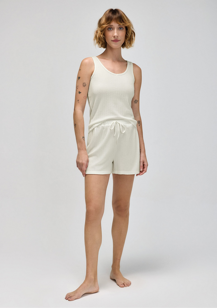 Shorts Feminino Off White Hering Com Cordão