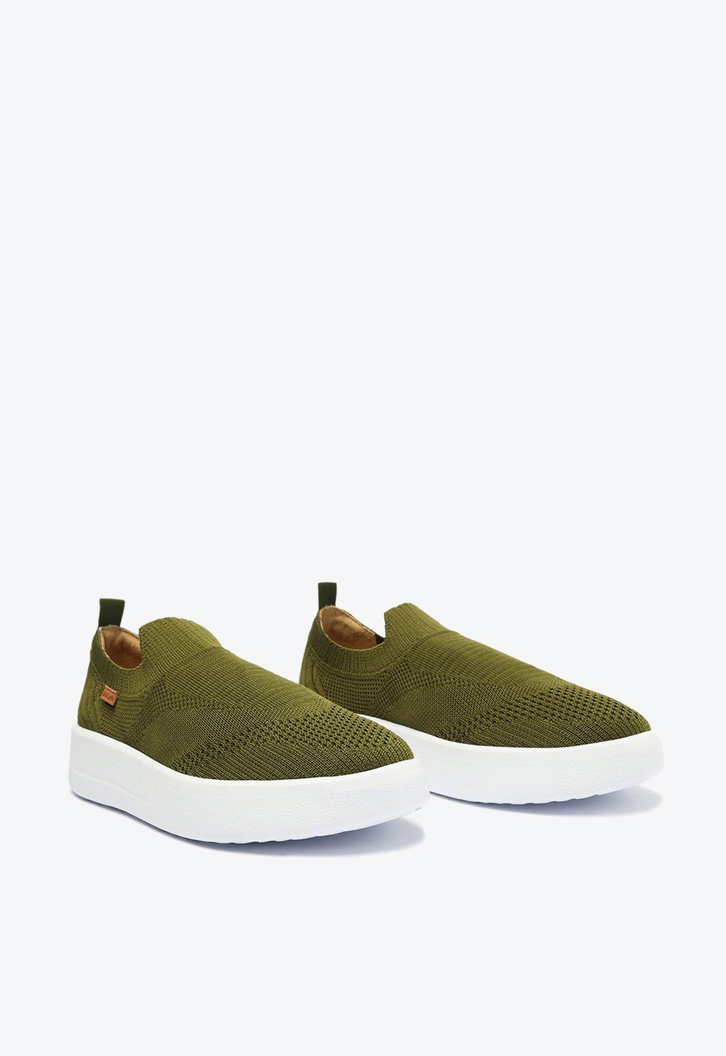 Slip On Flatform Verde Anacapri Knit