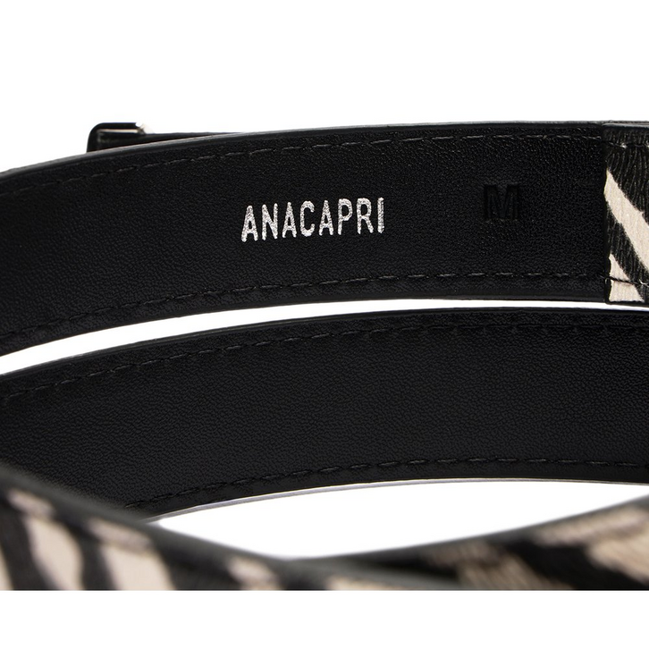 Cinto Fino Fivela Metálica Valentina Animal Print Zebra