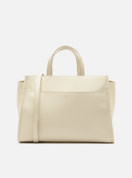 Bolsa Tote Branca Grande Logo Perfurado | ZZ MALL