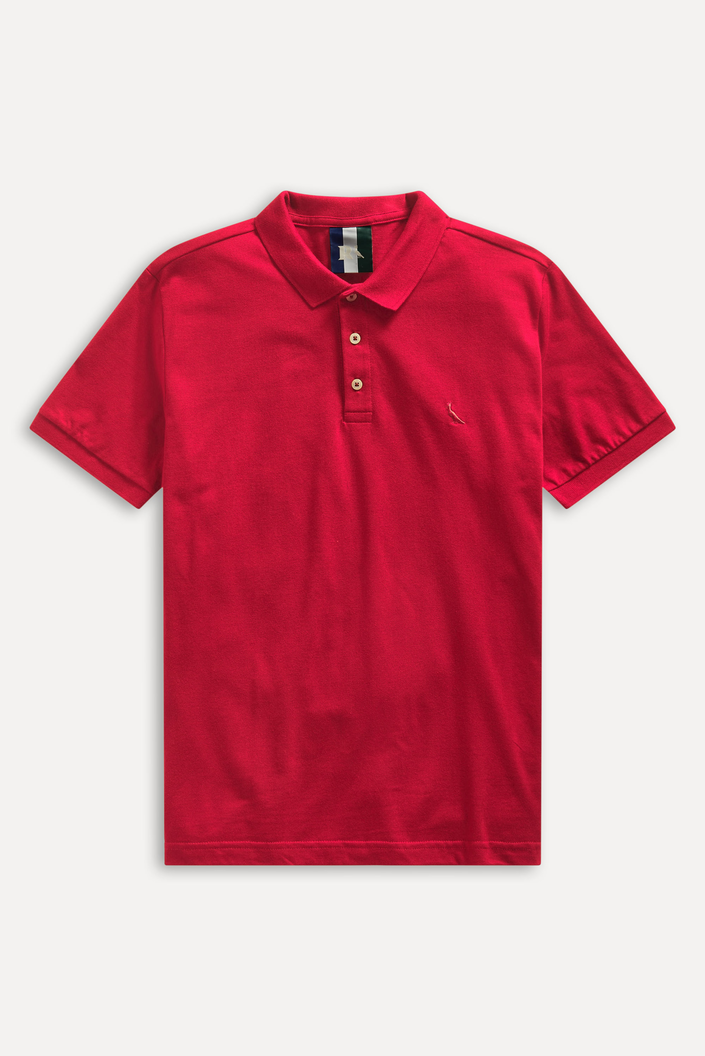 CAMISA POLO VERMELHA RESERVA PIQUET CLASSICA