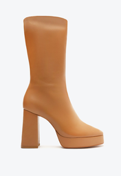 Bota Marrom Schutz Cano Médio Couro