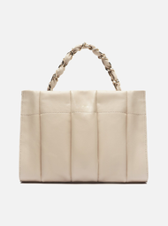 Bolsa Tote Branca Arezzo Couro Milano Média