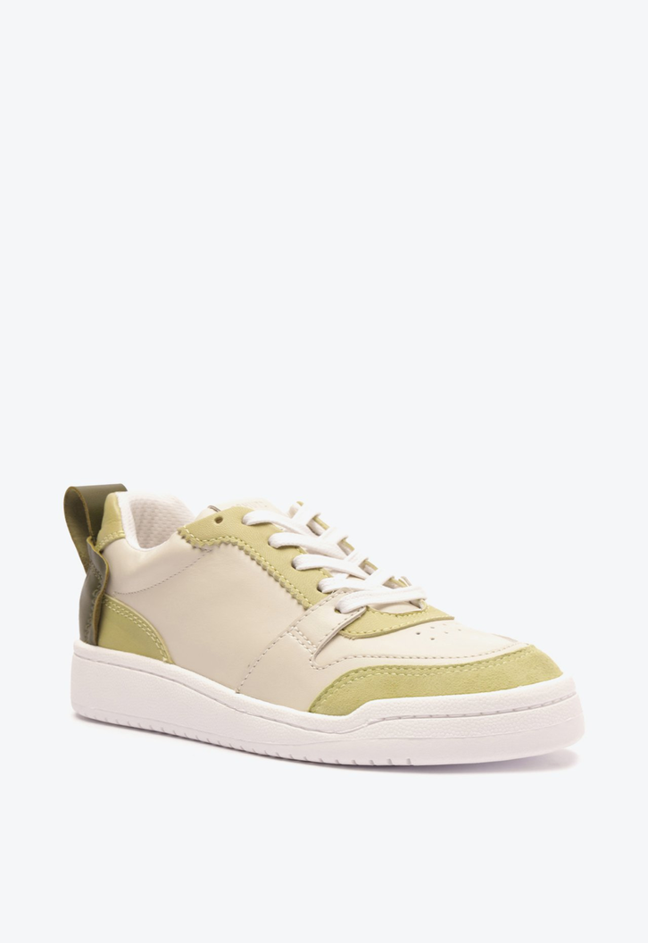 Tênis Freddie Couro Branco Verde