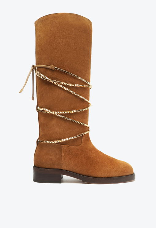 Bota Terrance Lace Camurça Marrom