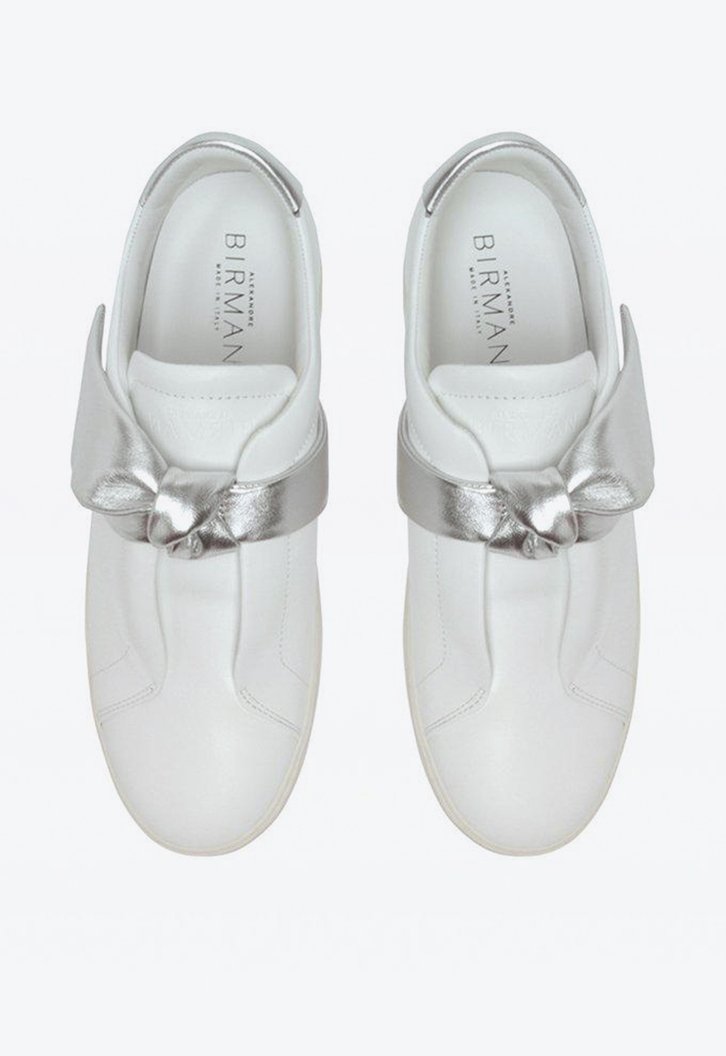 Asymmetric Clarita Sneaker Leather White/Grafite