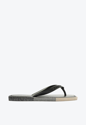 Chinelo De Dedo Preto Brizza Glitter Square